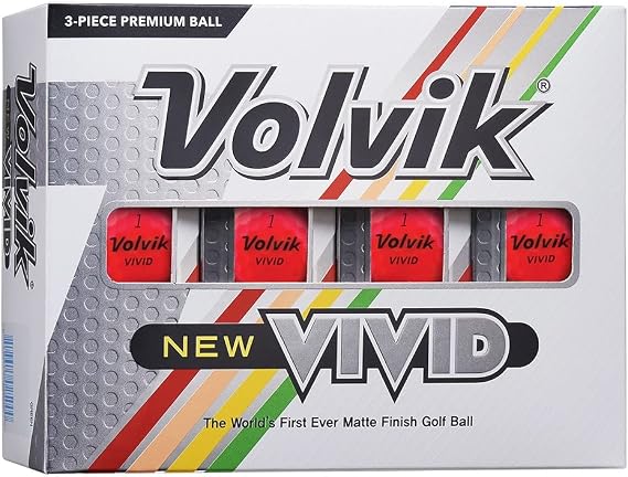 Volvik Vivid Golf Balls - Matte Pink, Dozen