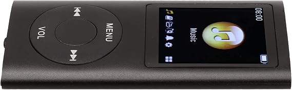 MP3 Player, Music Player Stylish Multifunctional Lossless Sound Slim 1.8 Inch LCD Screen MP3 Player Mini MP3 Player Portable MP3 Music Player (Black)