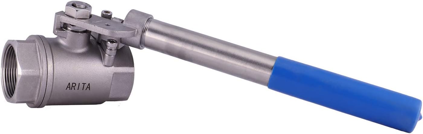 Spring Return Deadman Handle Ball Valve 1-12, Stainless Steel 304 Full Port 1500PSI for Water, Oil & Gas, Female NPT