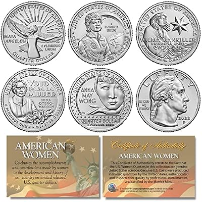 2022 American Women Quarters US Mint 5-Coin Complete Set in Capsules D-Mint