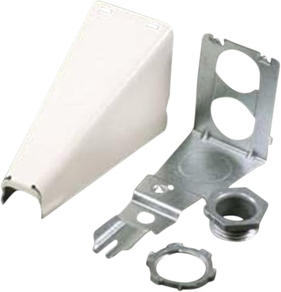 Legrand Wiremold V5786 Metal Raceway for Extending Power, 500 and 700 Series, Adjustable Offset Connector, Ivory (1 Pack)