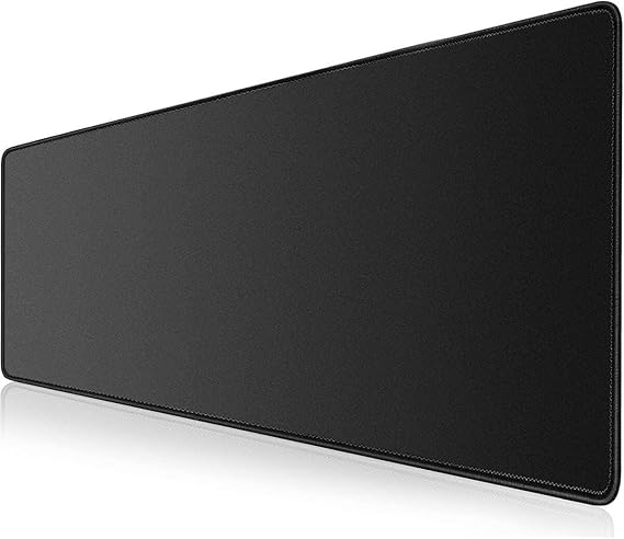 Klasse Pro Black Edition - Stitched Edge 70x30, 90x40, 100x50 and 120x60 cm Player Gaming Mouse Pad (Black, 100x50 cm)