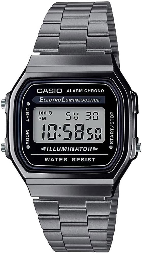 Casio A168WGG-1ADF Kol Saati, Retro, Digital, Gri-Siyah, Unisex