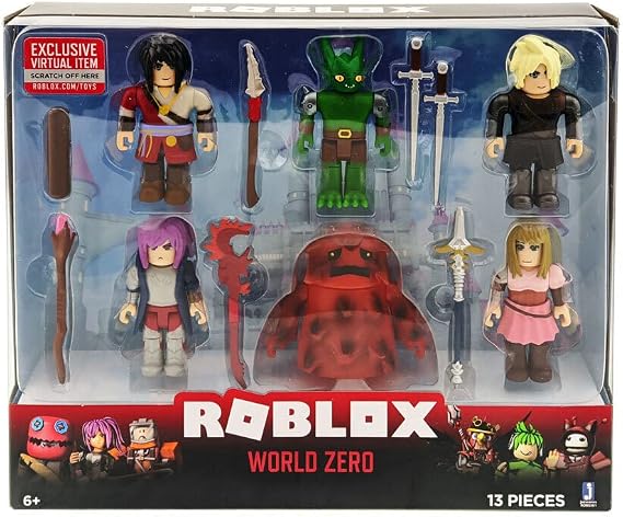 Roblox Action Collection - World Zero Six Figure Pack Premium Virtual Item Included