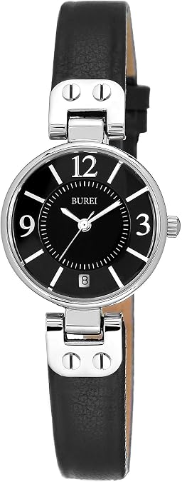 BUREI Women's Quartz Watch,25mm Small Elegant Dial with Leather Strap,Minimalist Lightweight Casual Dress Watch for Women,Mothers Day Gifts for Mom