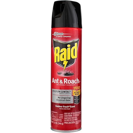 Raid Ant and Roach Kills on Contact No Lingering Chemical Odor Outdoor Fresh Scent 12 Oz (Pack of 3)