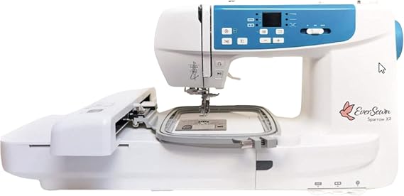 EverSewn Sparrow X2 Sewing & Embroidery Machine with Two Hoops, Over 120 Different Stitch Patterns & Over 100 Embroidery Designs