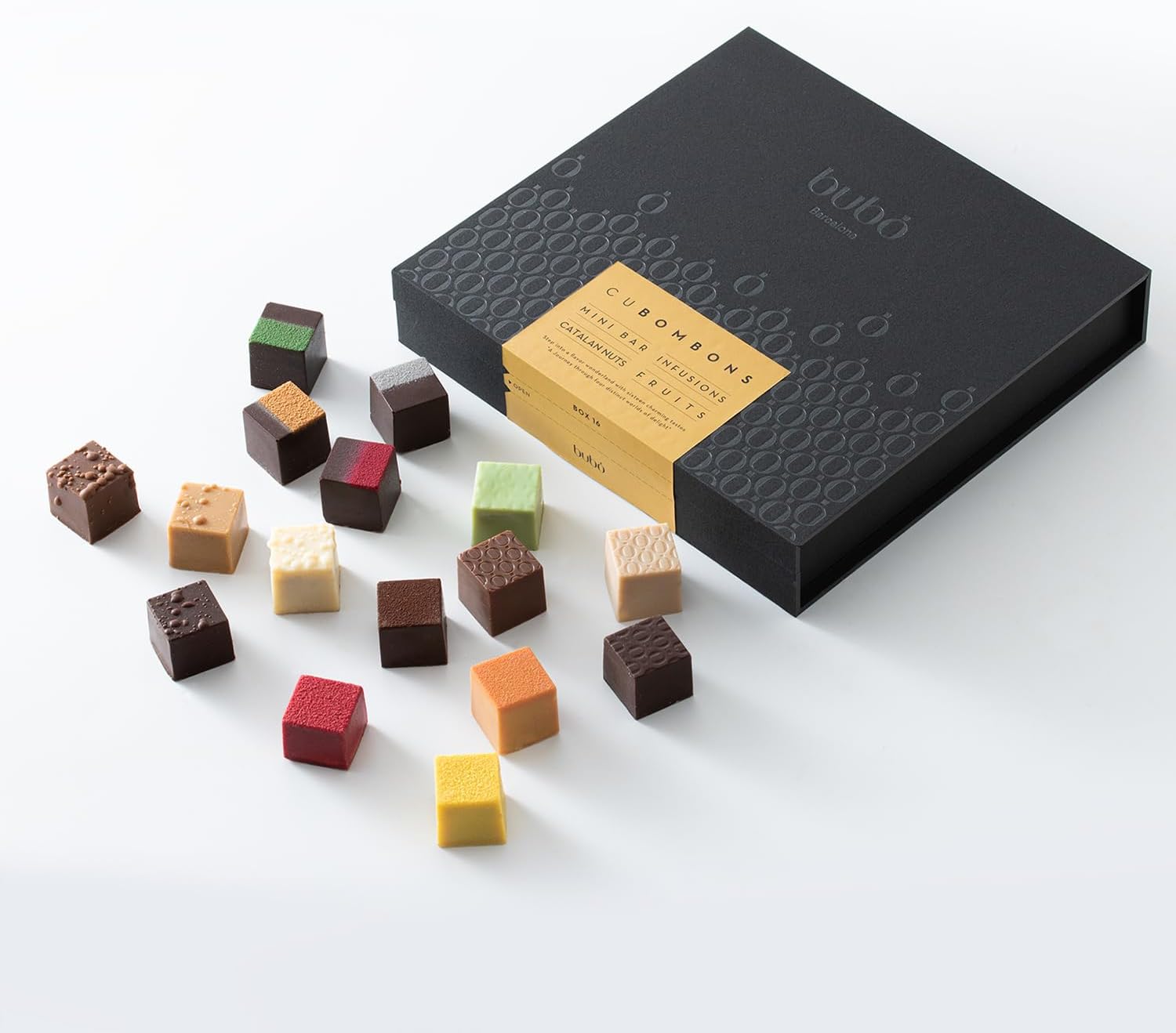 Bubo Barcelona Chocolate Cube Bombons Assorted 16 Types