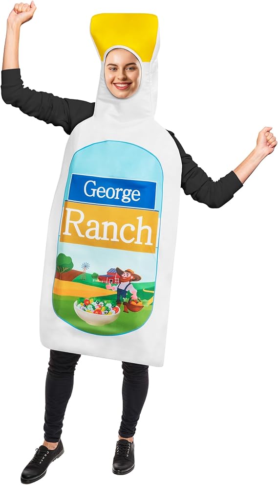Zadin Ranch Costume, Food Dressing 2025 Halloween Costumes, Silly Weird Condiment,Stanley Cup, Pepper Costume, Dumb Vegetable Costumes