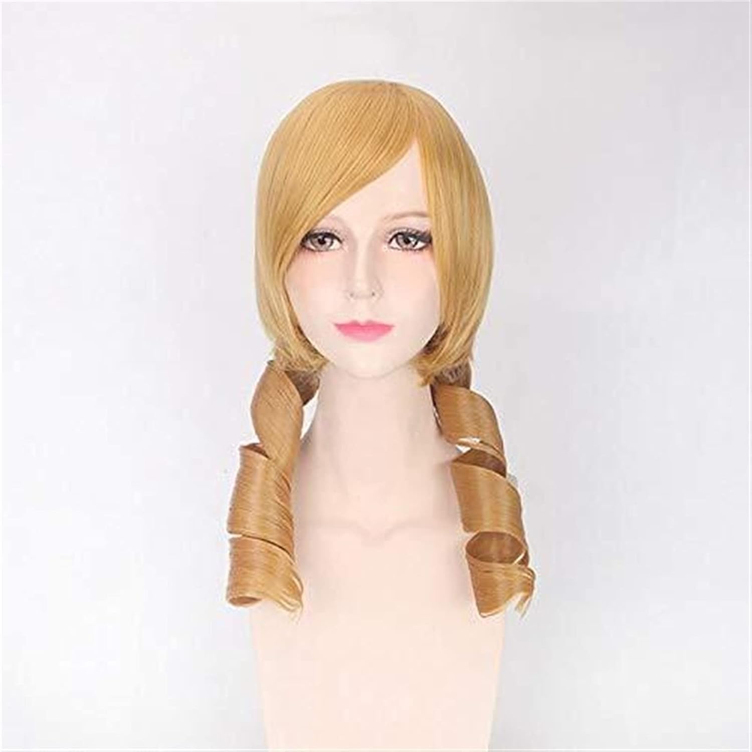 Puella Magi Madoka Magica Tomoe Mami Cosplay Wig Heat Resistant Synthetic Wigs for Halloween Costume Party Role PlayWig Cap