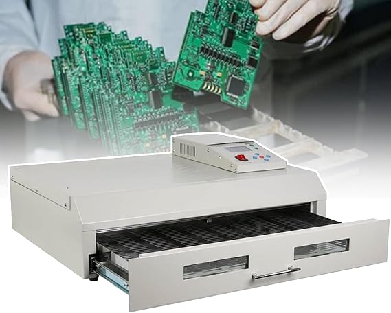 800W/1500W/2500W Reflow Oven, Infrared Reflow Soldering Machine, Mini Reflow Soldering Machine Bga SMD SMT Rework Station,T962C-220V