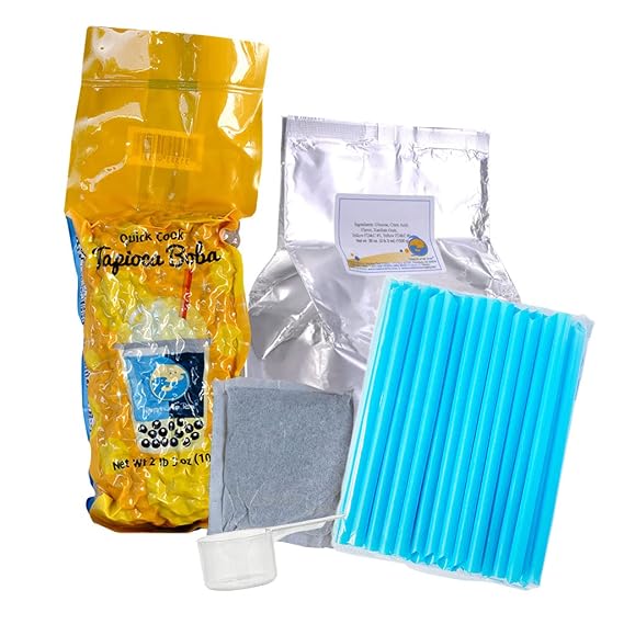 BUBBLE TEA SUPPLY DIY Green Jasmine Milk Tea Starter Bubble Tea Kit Gift Set Bubble Tea Boba Instant Boba Milk Tea Tapioca Bubble Tea Bubble Tea Starter Kit Tapioca Balls Boba Tea Powder Variety Bubble Tea Kit Boba for Bobas Drinks