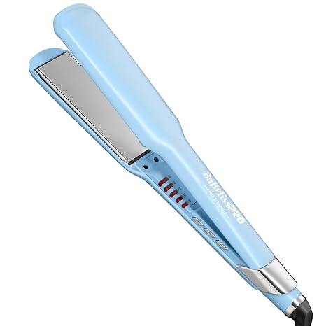 BabylissPRO Nano Titanium Ultra-Sleek Hair Straightener, Flat Iron for All Hair Types