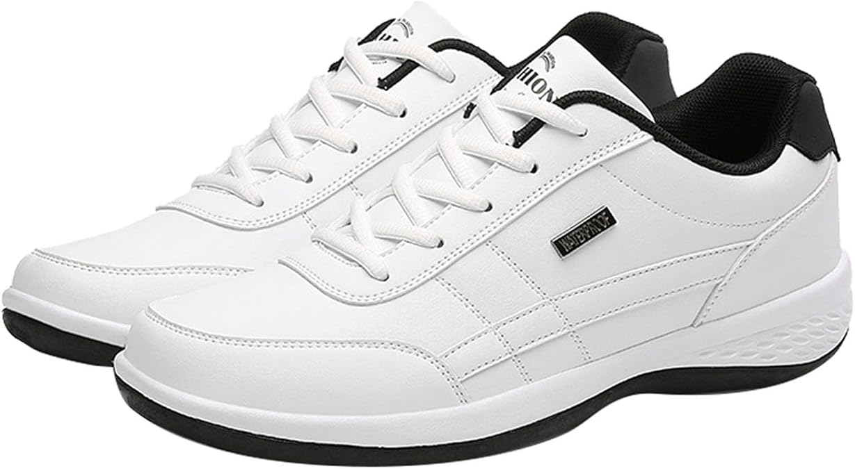 Running Sneaker for Men Shoes Casual Shoes Leather Sport Shoes Breathable Comfortable Walking Shoes Black Sneaker Shoes for Men