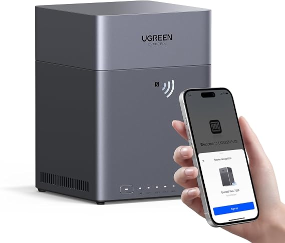 UGREEN NASync DH4300 Plus 4-Bay Desktop NAS, 4K HDMI NAS Server for Home