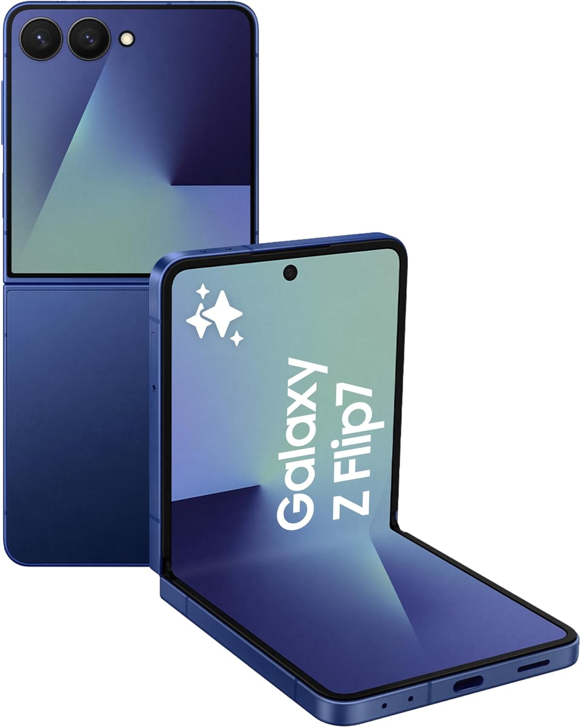 Samsung Galaxy Z Flip7, Artificial Intelligence Phone, Blue Shadow, 256GB storage, 12GB Memory, 50MP Camera for Selfie, 3nm Processor, 4300mAh Battery Samsung Turkey Guaranteed