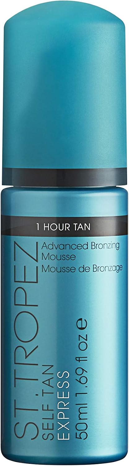 St.Tropez Self Tan Express Mousse, Fast Acting Fake Tan, Develops in 1-3 Hours, Streak-Free Finish, Vegan, Natural & Cruelty Free, 50 ml