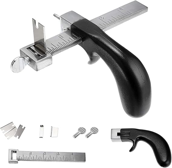 Leather Strap Cutter,Leather Cutting Tool, Hat Brim Cutter,Adjustable with 3 Blades Leather Cutter.