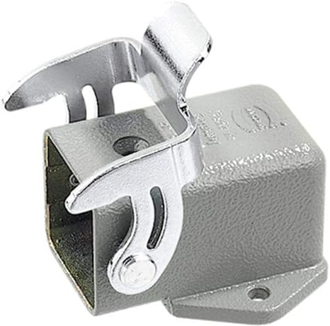 HARTING 09 20 003 0801-40 to +125 Degree C, Angled, Bulkhead HOUSING, HAN 3A-HBMA-L, IP44/65/67, Powder-Coated, Single Locking Lever, Size 3 A, Steel