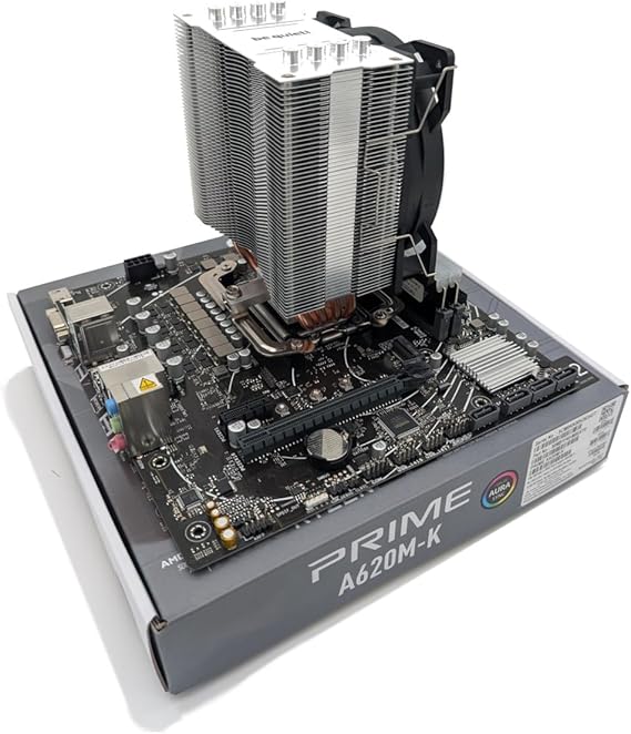 Ryzen 7 9800X3D 4.7GHz (Turbo 5.2GHz) Eight Core Sixteen Thread CPU, Prime A620M-K Motherboard, AG400 Cooler & 32GB 6400MHz RGB DDR5 RAM Pre-Built Bundle