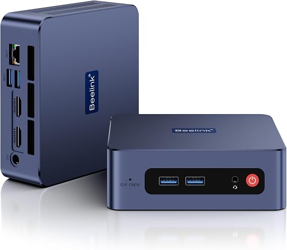 Beelink SER3 Mini PC, AMD Ryzen 5 3500U (Beat N100, up to 3.7GHz), 16GB DDR4 500GB PCIe3.0 SSD, Radeon Vega 8 Graphics,1000Mbps LAN, Dual HDMI 4K Display