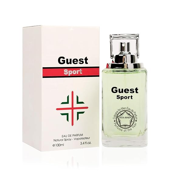 Pour Homme Men's Fragrance Eau de Parfum Natural Spray - Fresh Masculine Scent - Holiday Gift, 3.4 Fl Oz/100 Ml (3.4 Fl Oz, Guest Sport)