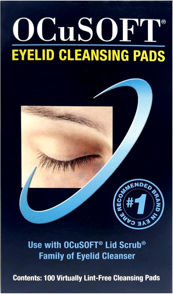 OCuSOFT Dry Replacement Pads for Eyelid Cleansing, 100 Count For Use with OCuSOFT Lid Scrub Cleanser (Sold Separately)