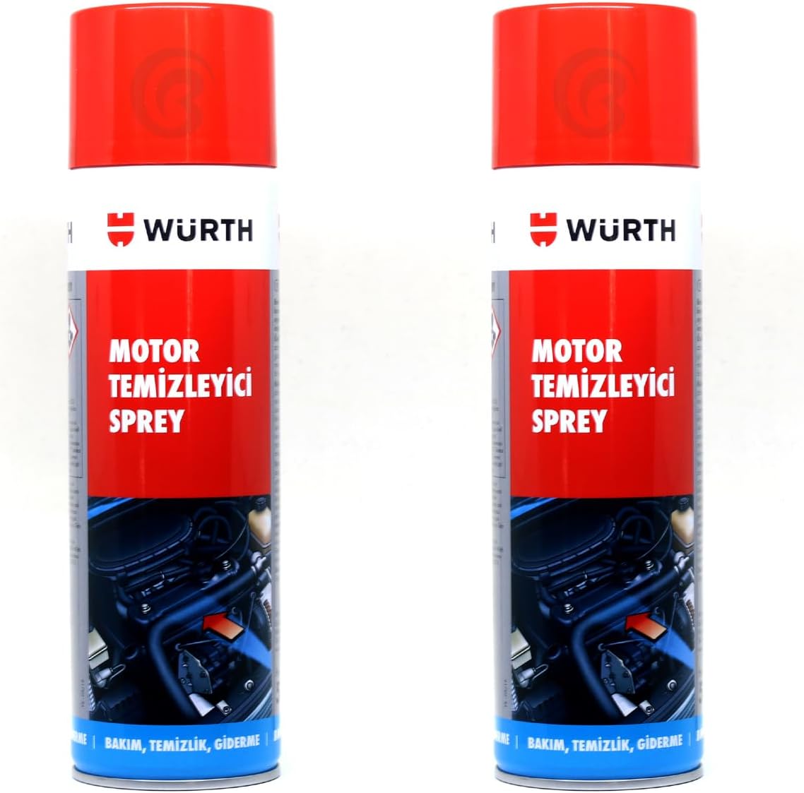 Würth 2X Engine Cleaner Spray 500 ml (No Water Required)