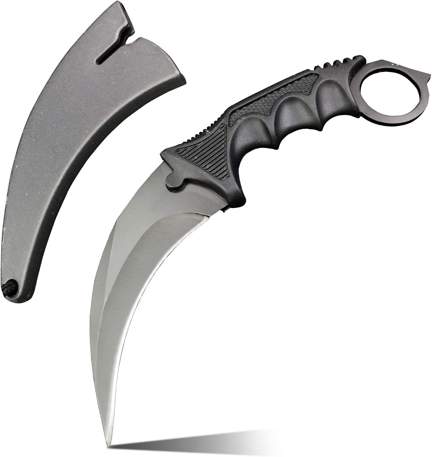 DOOM BLADE Fixed Blade Karambit Knife Stainless Steel Knife with Sheath for Camping Hunting Fishing and Outdoor Survival Black
