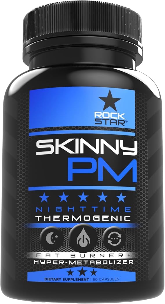 Rockstar Skinny PM - Nighttime Fat Burner Weight Loss Pills - Thermogenic Diet Pills 60ct