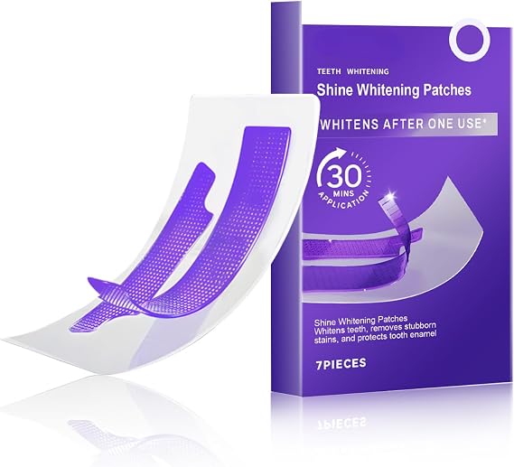 7Pcs V34 Whitening Strips - Purple Teeth Whitening Strips - Enamel Safe Whitener Strips for Sensitive Teeth - 30 Minutes Fast Results - Gentle Stain Removal for Sensitive Tooth
