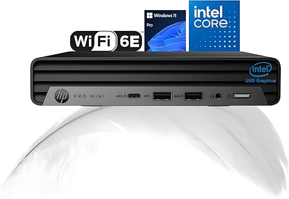 HP Pro Mini 400 G9 Business Mini PC Desktop Computer, Intel CPU, 8GB DDR5 RAM, 256GB PCIe SSD, USB-C, WiFi 6, Bluetooth 5.2, Dual 4K Display Support, Windows 11 Pro, Keyboard and Mouse Included