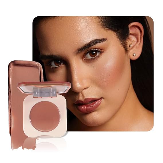 Cream Matte Blush for Cheeks Face Makeup for Older Women,Creamy Buildable Blusher Blushes,Lightweight,Smooth,Blendable,Fade and Transfer-Resistant Baked Blush,Effortless Matte Natural Finish,Vegan