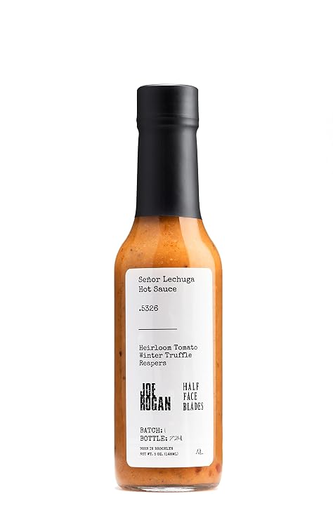Joe Rogan x Half Face Blades x Senor Lechuga Hot Sauce .5326 Heirloom Tomatoes, Winter Truffle, Reapers