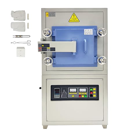 Vacuum Inert Gas Atmosphere Furnace Vacuum Atmosphere Muffle Furnace 1700C Laboratory Intelligent High-Temperature Box with 1700C Max Temperature, AC110V