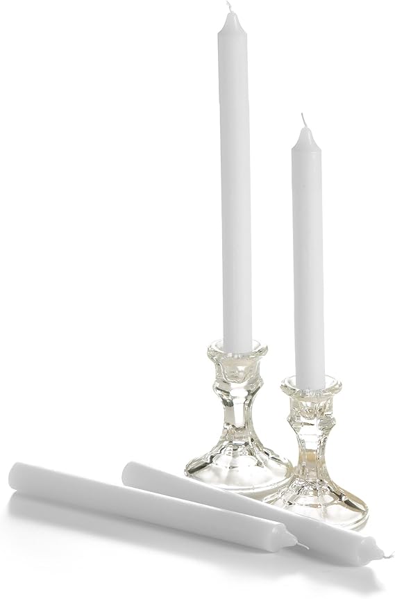 yummi 10" Formal Taper Candles - 10 Pack, White
