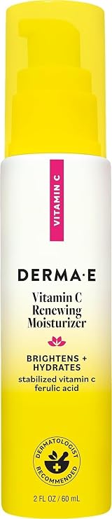 DERMA E Vitamin C Renewing Brightening Facial Moisturizer, 2 Fl Oz