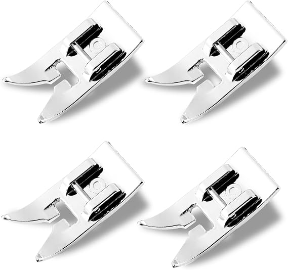 4pcs ATQYZLM Zig Zag, Premium Stainless Steel Sewing Machine Foot, Straight Stitch Presser Foot Universal Purpose Snap On Foot for Singer, Brother, Janome, Toyota, Etc Domestic Sewing Machines
