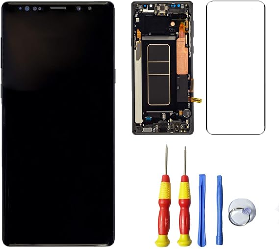 AMOLED Display for Samsung Galaxy Note 9 SM-N960 N960U N960F LCD Touch Screen with Frame & Tools Assembly Replacement Part 6.4 inch Note9 Black