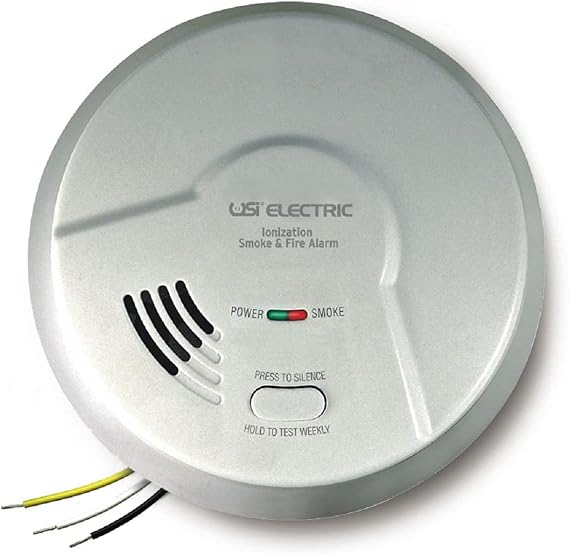 Universal Security Instruments Hardwired 10 Year Tamper Proof Permanent Power Sealed Battery 2-in-1 Universal Smoke Sensing Smoke and Fire Smart Alarm, Model MI106S
