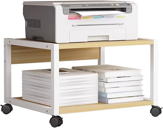 Printer Stand Printer Table Printer Stand Under Desk Printer Stand Office Movable Printer Desk with 4 Wheels & Lock Mechanism for Mini 3D Printer Printer Cart