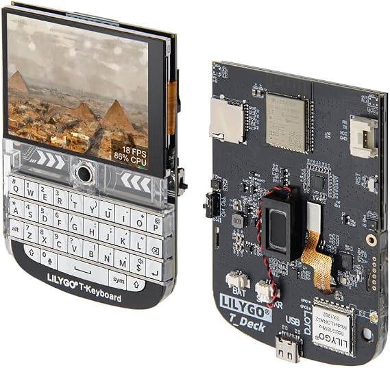 LILYGO T-Deck ESP32-S3 915Mhz LoRa BLE WiFi TTGO Module LoRaWAN Long Range Development Board with 2.8 inch LCD Display White Keyboard Version