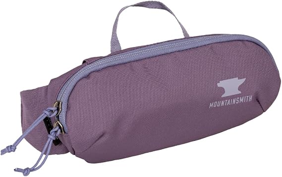 Mountainsmith Groove Lumbar Waist Fanny Hip Pack, Running, Hiking, Travel, Dog-Walking, Outdoor Activities with 2-way Zippered Pocket, Black Plum