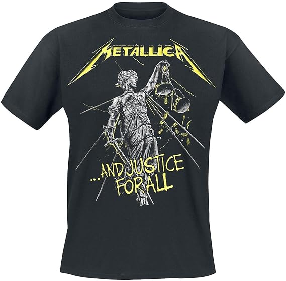 Metallica Unisex Adult And Justice For All Tracks Back Print T-Shirt