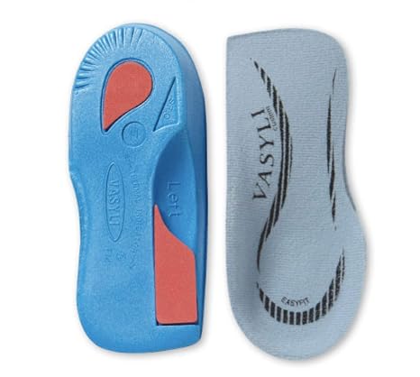 Vasyli Custom Easyfit Insoles, Medium, Fast & Effective Pain Relief, Medium Density, Mild Support, Functional Biomechanical Control, Lateral Cut-Away, Hard-to-Fit Footwear, Heat Moldable | Medium-density orthotic insole with mild arch support for fast, effective heel and foot pain relief