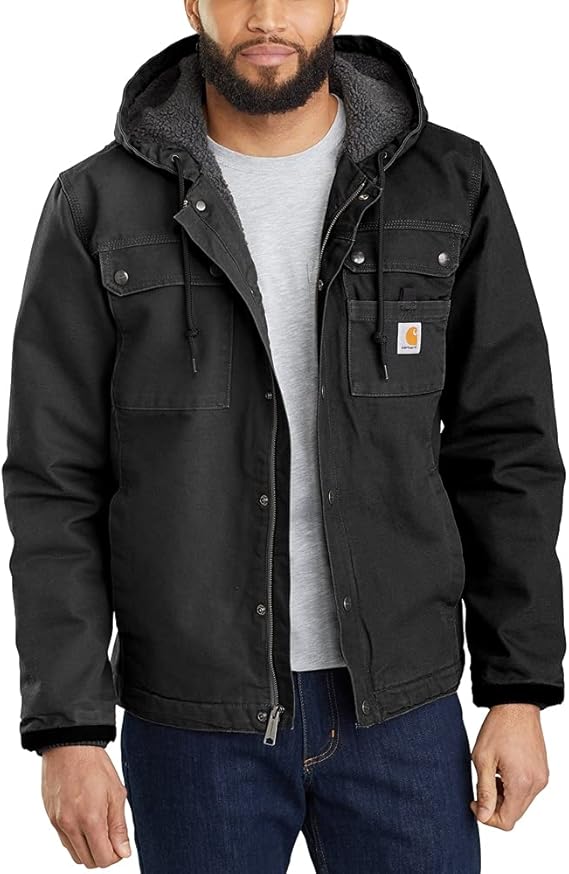 Carhartt Men's Relaxed Fit Washed Duck Sherpa Lined Utility Jacket