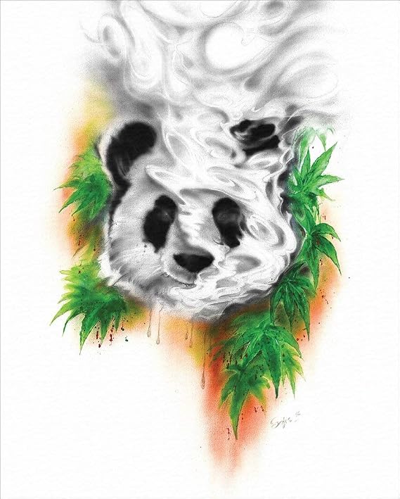 CINEMAFLIX Cana Panda - Poster - Painting by R. Magrini 16x20 inches.
