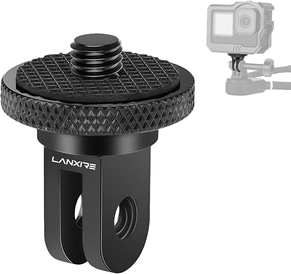 Aluminum Camera Tripod Adapter 1/4"-20 Conversion Adapter Mounts Compatible with Gopro Action Cameras Insta360 and Other Standard 1/4 Accessories, Quarter Inch Mount Adapter (Type AA)
