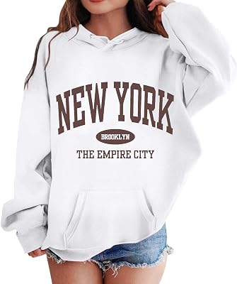 Girls Hoodies Size 10-12 Kids Preppy Hoodie for Palm Puff Jumpers Girls Sweaters Crewnecks Sweater Tween Shirts