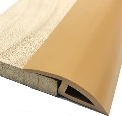 TREGOO Wood Floors Slope Threshold Strip PVC, 1 38 Wide Gaps Transition Cover for Dining RoomIndoor, Tiles Carpet Edge Reducer Bar, 100cm Long Color : Gold, 78634